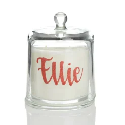 Personalised Clear Scented Christmas Candle with Glass Cloche Christmas Candles And Scents|