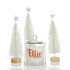 Personalised Clear Scented Christmas Candle with Glass Cloche Christmas Candles And Scents|