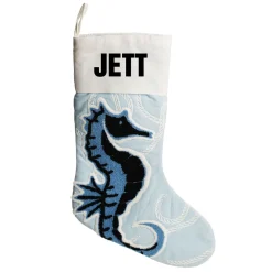 Personalised Coastal Seahorse Christmas Stocking Personalised Stockings|