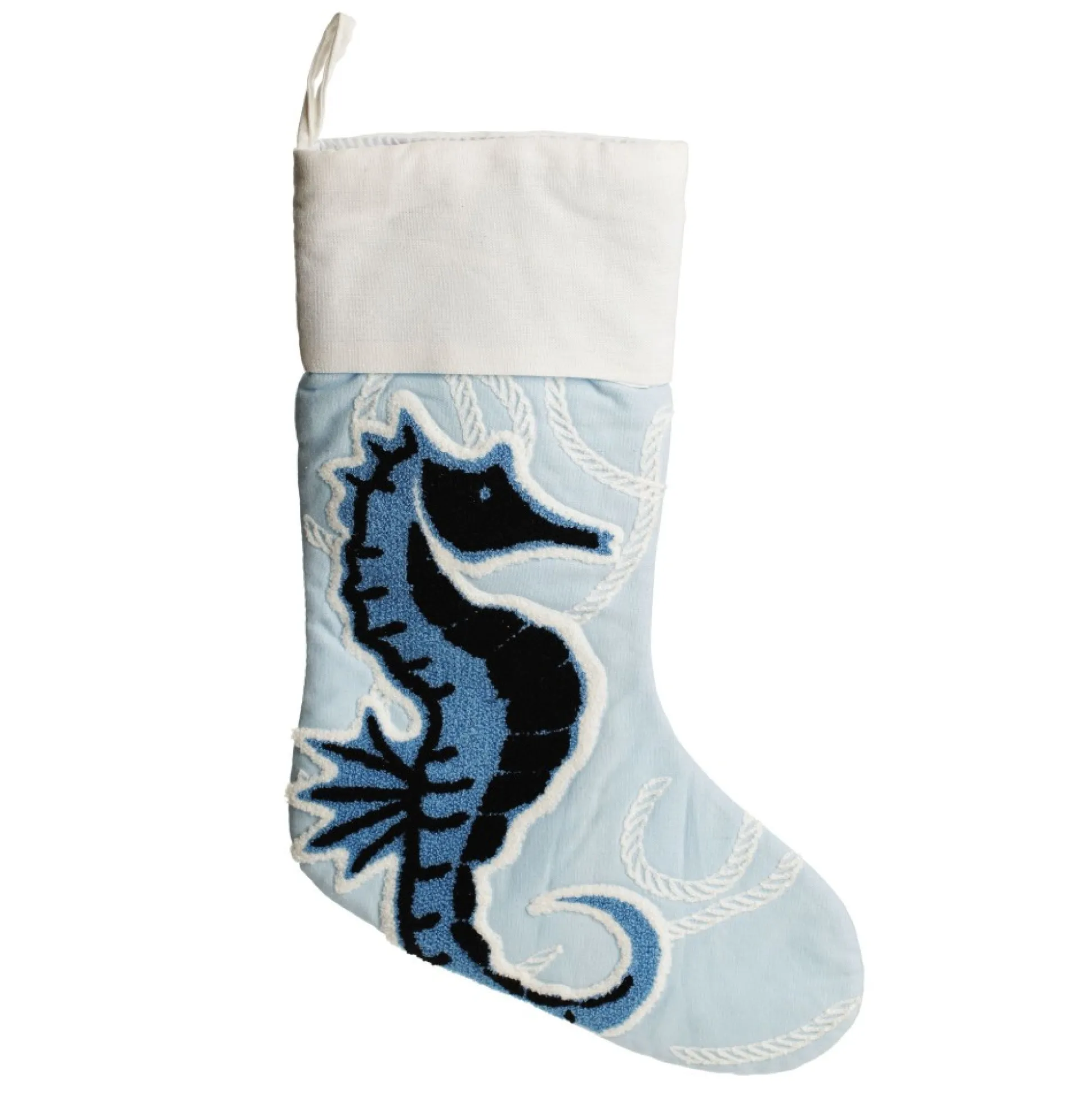 Personalised Coastal Seahorse Christmas Stocking Personalised Stockings|