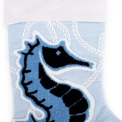 Personalised Coastal Seahorse Christmas Stocking Personalised Stockings|