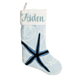 Personalised Coastal Starfish Christmas Stocking Personalised Stockings|