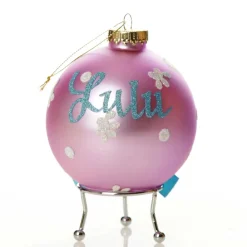 Personalised Corgi Dog with Bow Pink Chrismas Bauble Hand Painted Baubles|