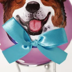 Personalised Corgi Dog with Bow Pink Chrismas Bauble Hand Painted Baubles|