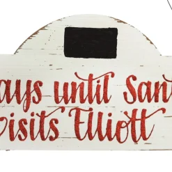 Personalised Countdown to Christmas Arched Wood Plaque Christmas Plaques|