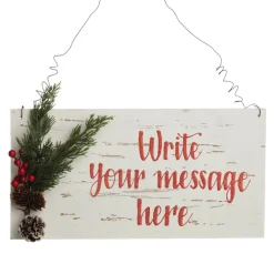 Personalised Country Christmas Wood Plaque with Red Berry Christmas Plaques|