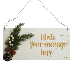 Personalised Country Christmas Wood Plaque with White Berry Christmas Plaques|
