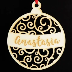 Personalised Cutout Bauble Christmas Decoration Personalised Decorations|