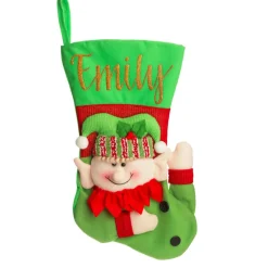 Personalised 3D Elf Christmas Stocking Personalised Stockings|