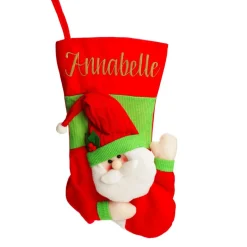 Personalised 3D Santa Christmas Stocking Personalised Stockings|