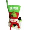 Personalised 3D Snowman Christmas Stocking Personalised Stockings|