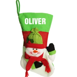 Personalised 3D Snowman Christmas Stocking Personalised Stockings|