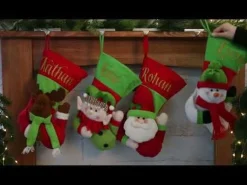 Personalised 3D Snowman Christmas Stocking Personalised Stockings|