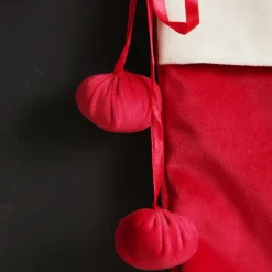 Personalised Dark Red Velvet Christmas Stocking Personalised Stockings|