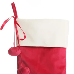 Personalised Dark Red Velvet Christmas Stocking Personalised Stockings|