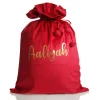 Personalised Dark Red Velvet Santa Sack Personalised Santa Sacks|