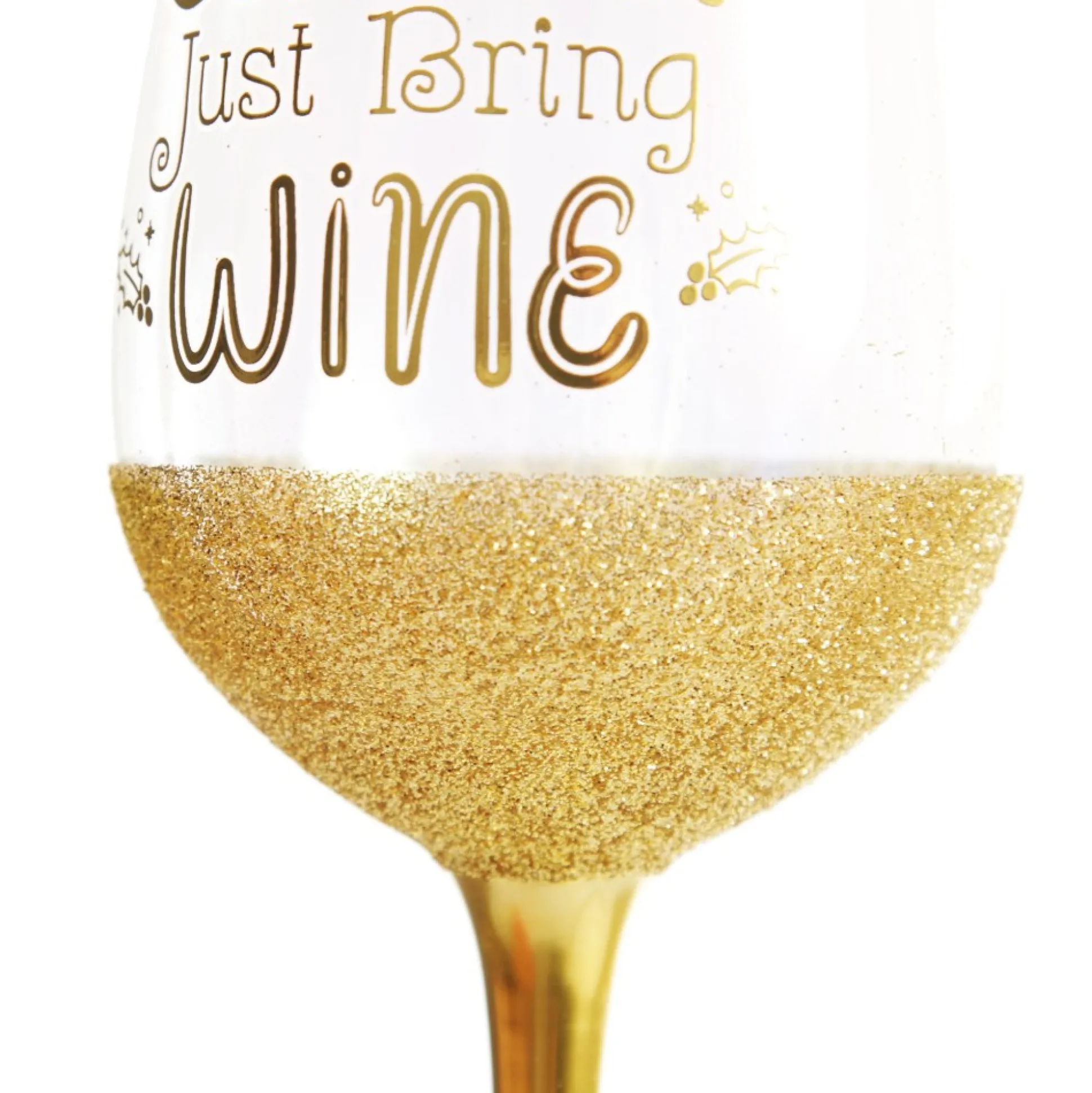 Personalised Dear Santa Just Bring Christmas Wine Glass Christmas Wine Glasses And Mugs|