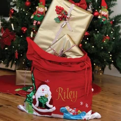Personalised Deluxe Velvet Santa Sack Personalised Santa Sacks|