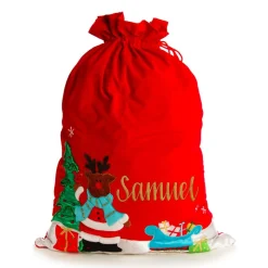 Personalised Deluxe Velvet Reindeer Sack Personalised Santa Sacks|