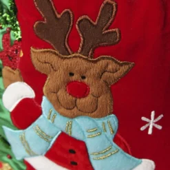 Personalised Deluxe Velvet Reindeer Sack Personalised Santa Sacks|