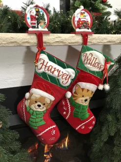 Personalised Dog Christmas Stocking with Bone Personalised Stockings|