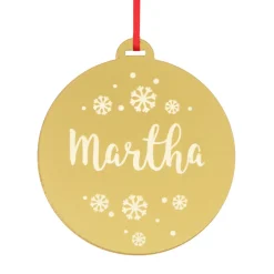 Personalised Etched Bauble Christmas Decoration Personalised Decorations|