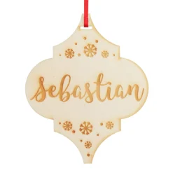 Personalised Etched Finial Christmas Decoration Personalised Decorations|
