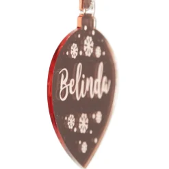 Personalised Etched Teardrop Christmas Decoration Personalised Decorations|