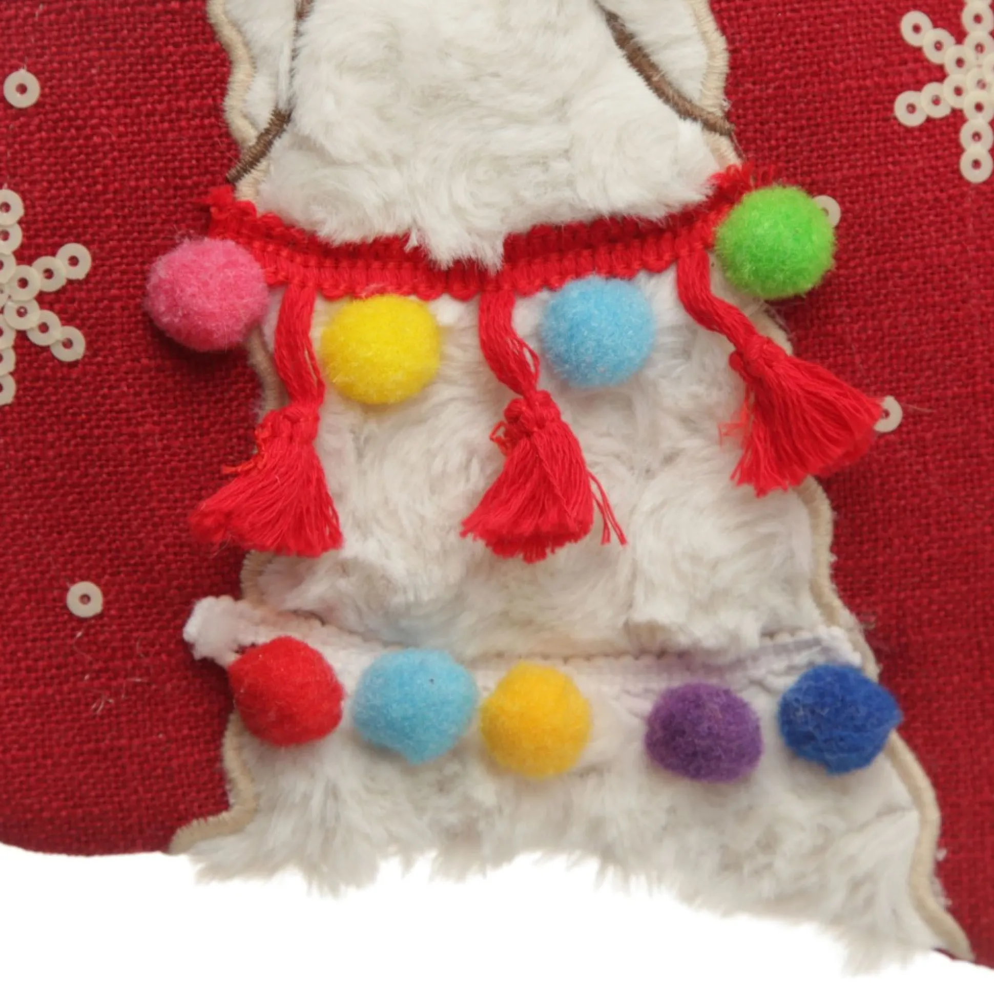 Personalised Fluffy Girl Llama Red Christmas Stocking Personalised Stockings|