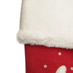 Personalised Fluffy Girl Llama Red Christmas Stocking Personalised Stockings|