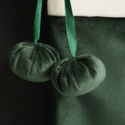 Personalised Forest Green Velvet Christmas Stocking Personalised Stockings|