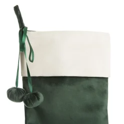 Personalised Forest Green Velvet Christmas Stocking Personalised Stockings|