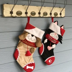 Personalised Fun Black Cat Christmas Stocking Personalised Stockings|