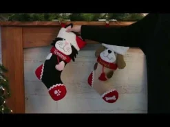 Personalised Fun Black Cat Christmas Stocking Personalised Stockings|