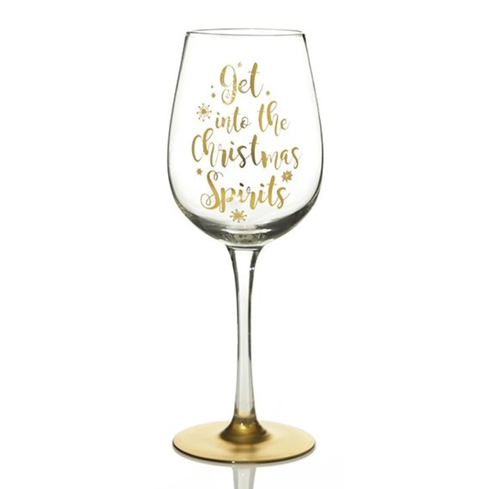 Personalised 'Get into the Christmas Spirits' Wine Glass Christmas Wine Glasses And Mugs|