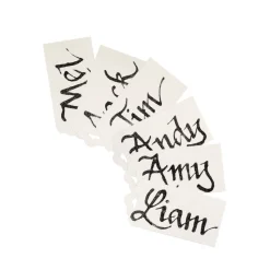 Personalised Gift Tags Scalloped Cut - Set of 6 Christmas Table Decor|