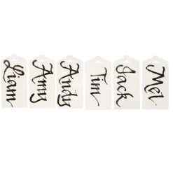 Personalised Gift Tags Scalloped Cut - Set of 6 Christmas Table Decor|