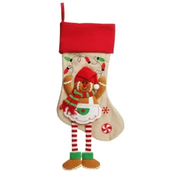 Personalised Gingerbread Girl Christmas Stocking with Dangly Legs Personalised Stockings|