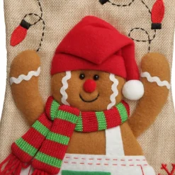 Personalised Gingerbread Girl Christmas Stocking with Dangly Legs Personalised Stockings|