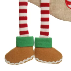 Personalised Gingerbread Girl Christmas Stocking with Dangly Legs Personalised Stockings|