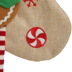 Personalised Gingerbread Boy Christmas Stocking with Dangly Legs Personalised Stockings|