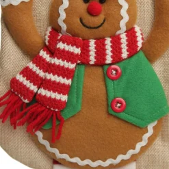 Personalised Gingerbread Boy Christmas Stocking with Dangly Legs Personalised Stockings|