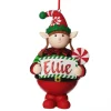 Personalised Girl Elf with Lollipop Christmas Ornament Christmas Character Baubles|