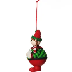 Personalised Girl Elf with Lollipop Christmas Ornament Christmas Character Baubles|