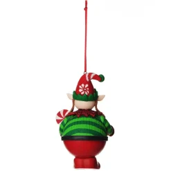 Personalised Girl Elf with Lollipop Christmas Ornament Christmas Character Baubles|