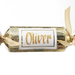 Personalised Gold Damask Pattern Bon Bon - Single Christmas Bon Bons|