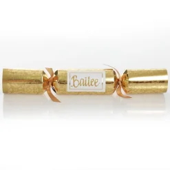 Personalised Gold Leaf Pattern Bon Bon - Single Christmas Bon Bons|