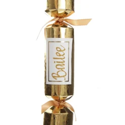 Personalised Gold Leaf Pattern Bon Bon - Single Christmas Bon Bons|