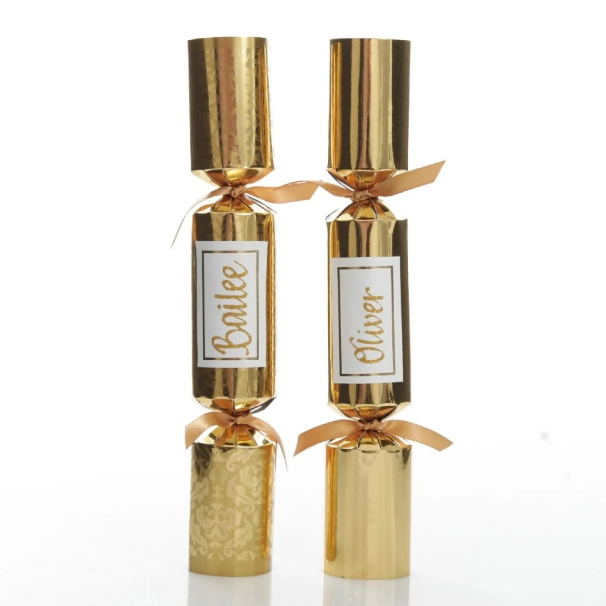 Personalised Gold Leaf Pattern Bon Bon - Single Christmas Bon Bons|