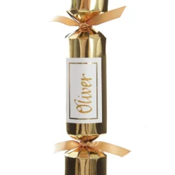 Personalised Gold Plain Bon Bon - Single Christmas Bon Bons|